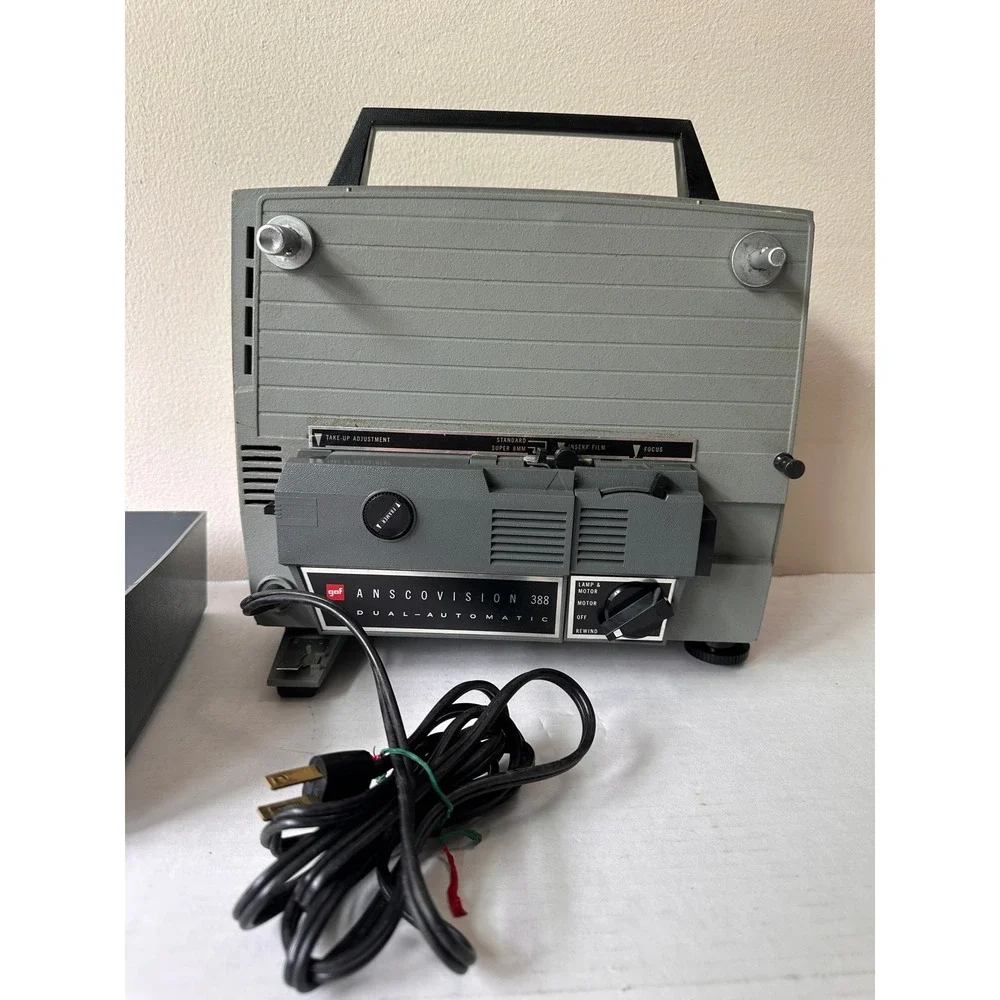 GAF Anscovision 388 Dual Automatic Movie Projector Standard Super 8mm Vintage